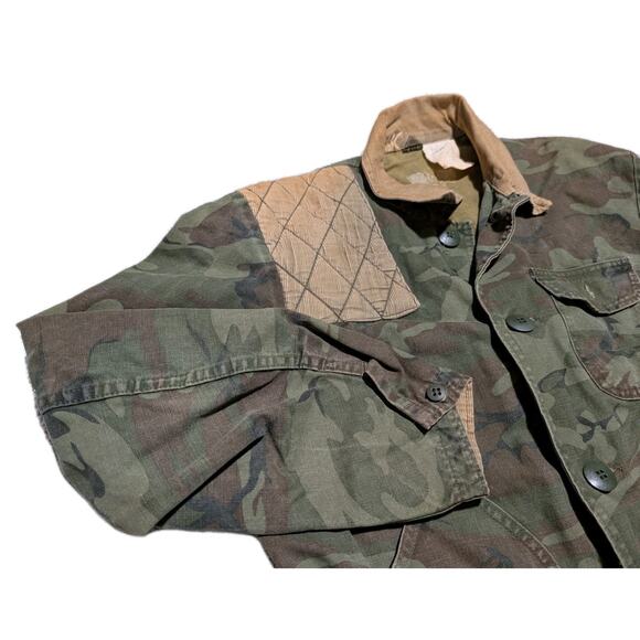 Vintage US Army Jungle Jacket Mens Size Medium 40 Camouflage Ripstop Coat - Picture 2 of 8